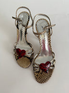 Python red heart heels 90s 2000s