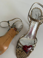 Python red heart heels 90s 2000s