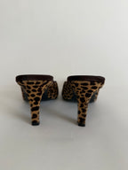 Heels leopard print cavallino 90s