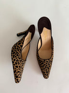 Heels leopard print cavallino 90s