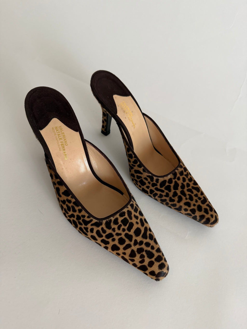 Heels leopard print cavallino 90s