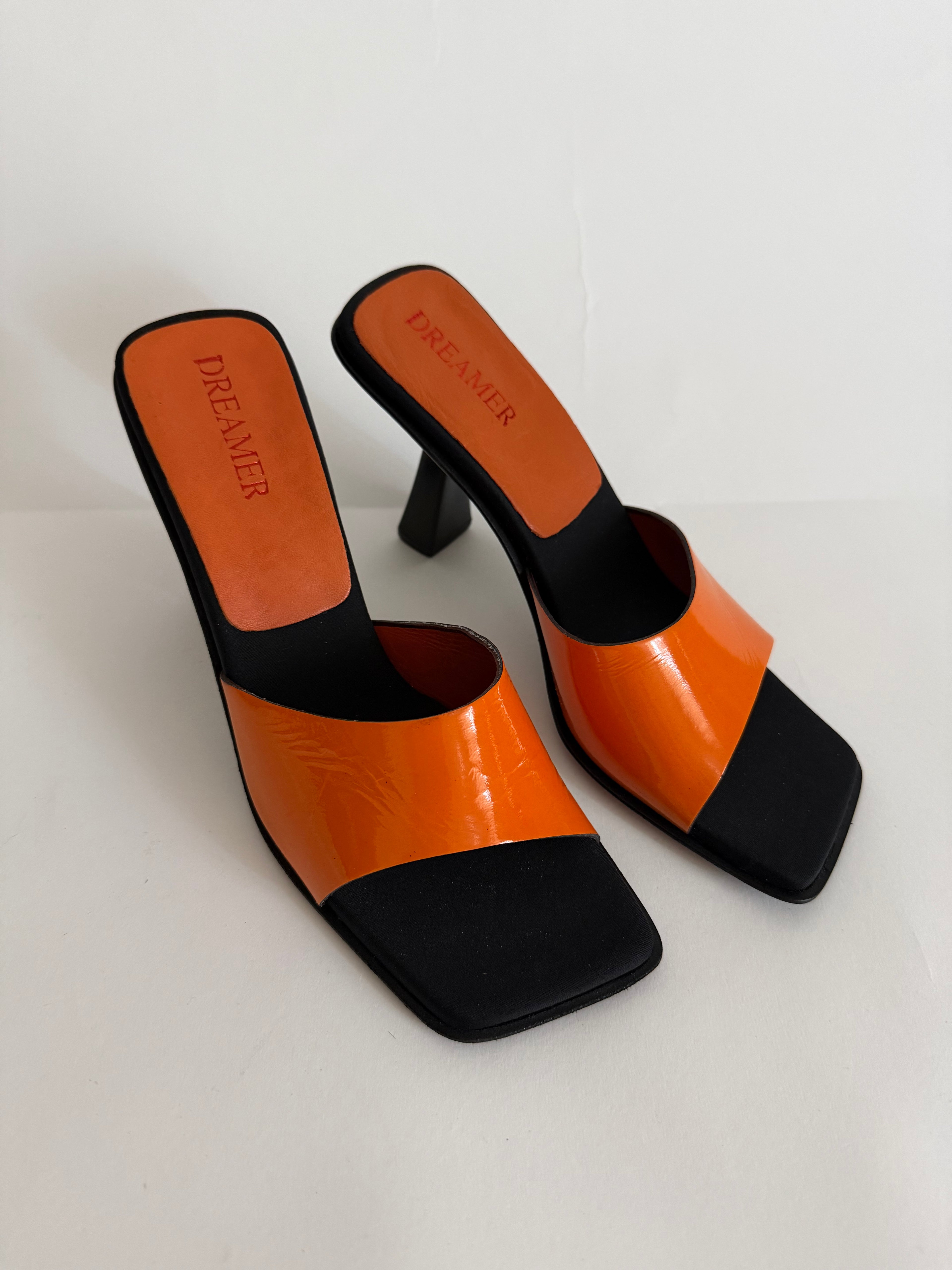 90s orange heels