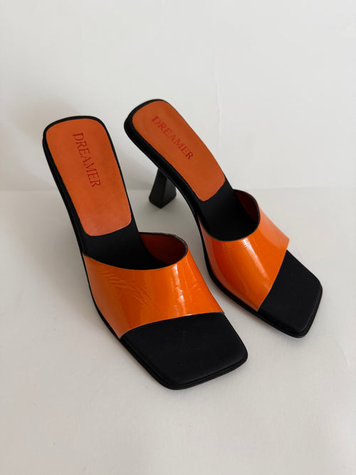 90s orange heels