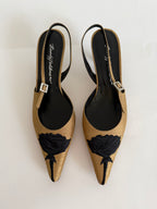 Silk 90s slingback black rose