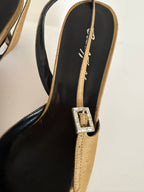 Silk 90s slingback black rose