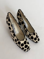 Cavallino heels black and white