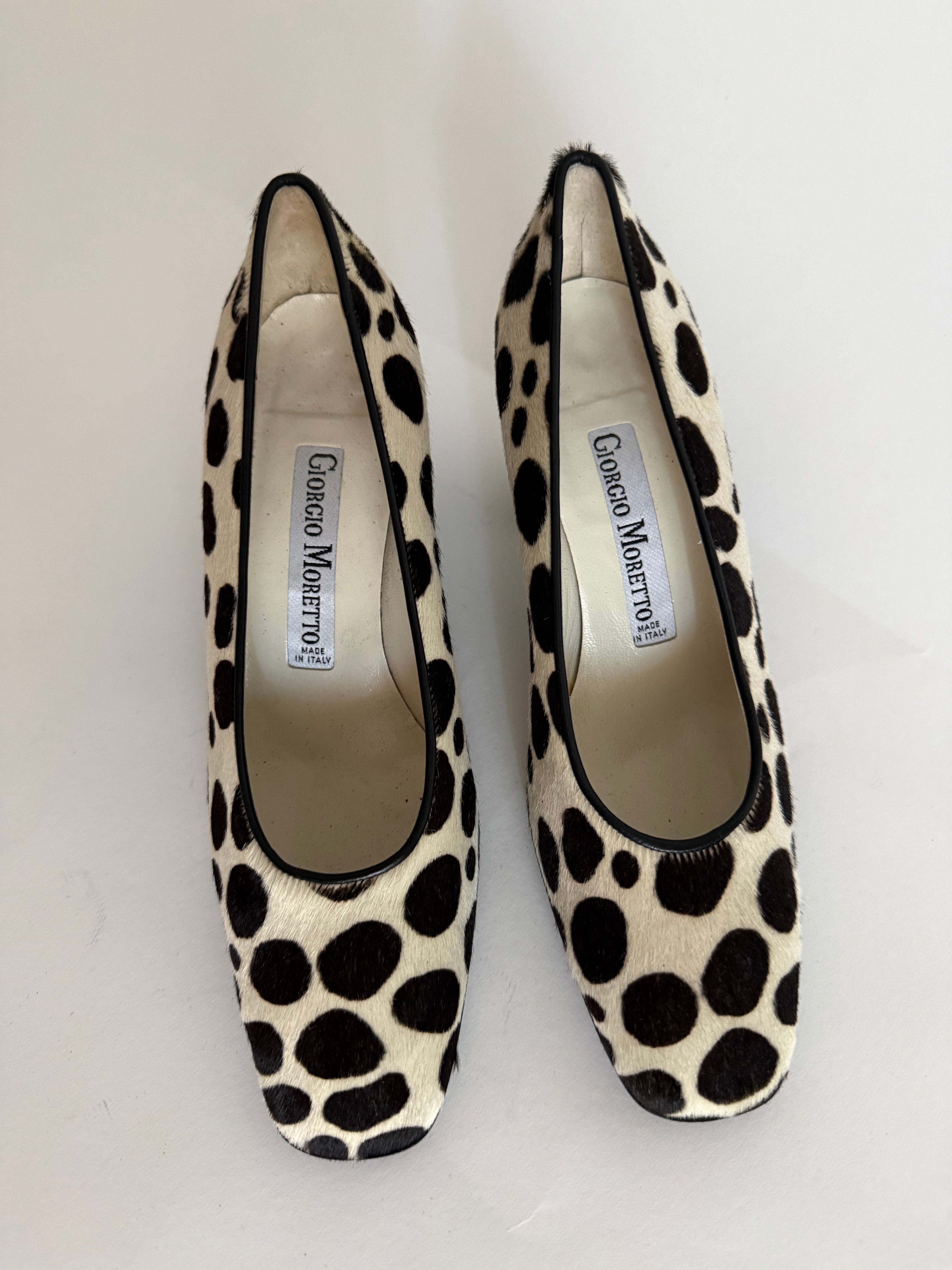 Cavallino heels black and white