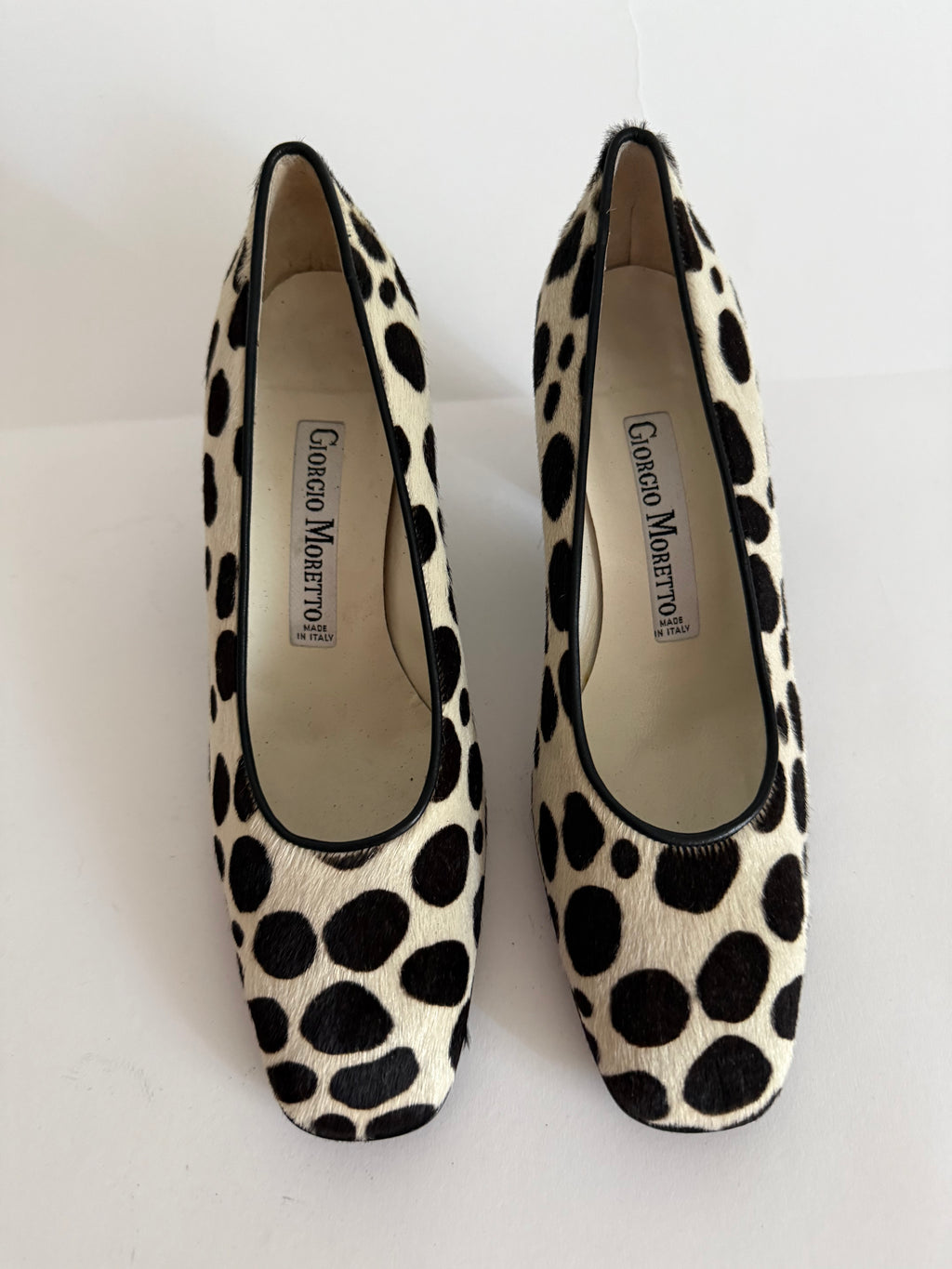Cavallino heels black and white