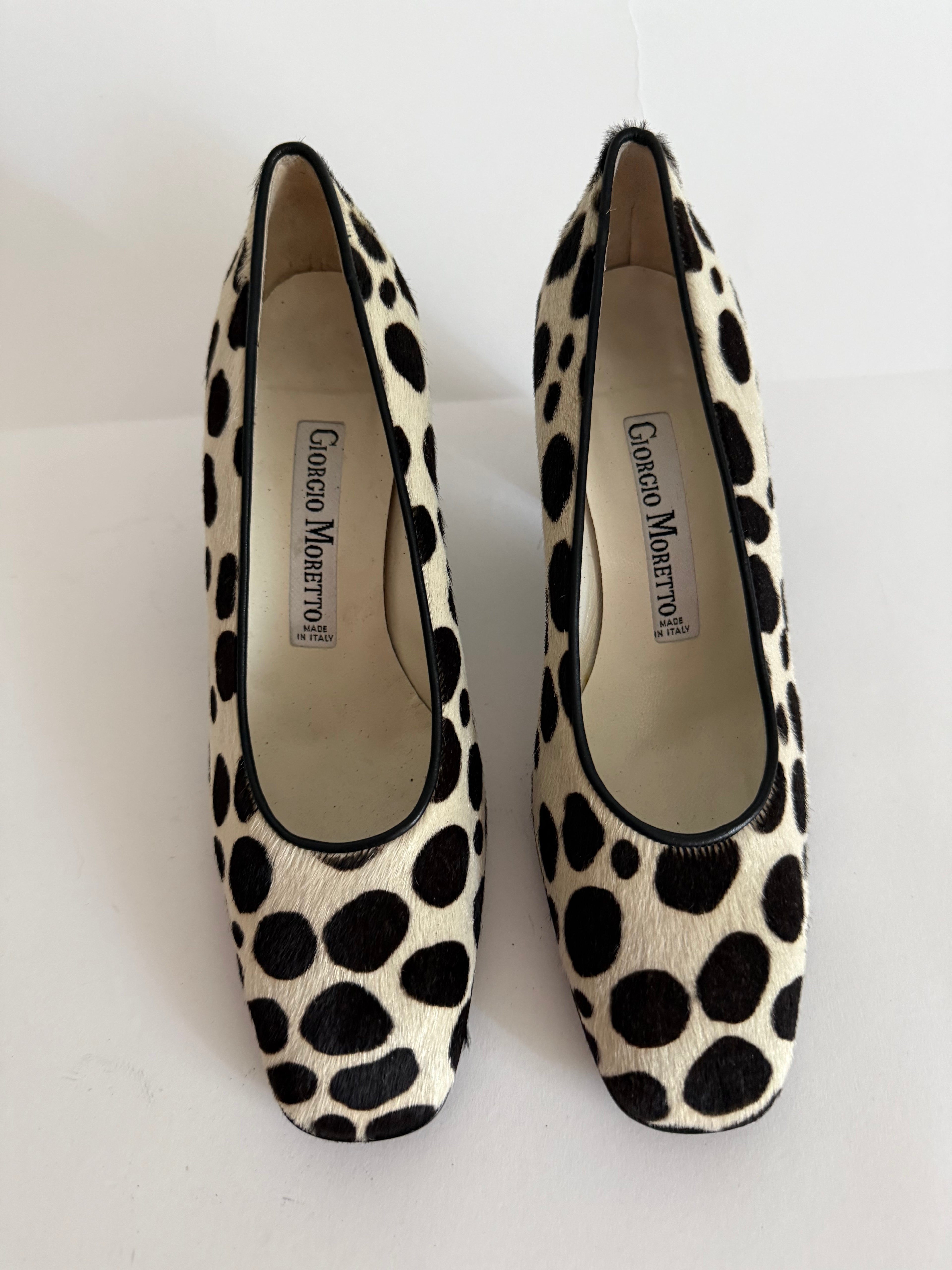 Cavallino heels black and white