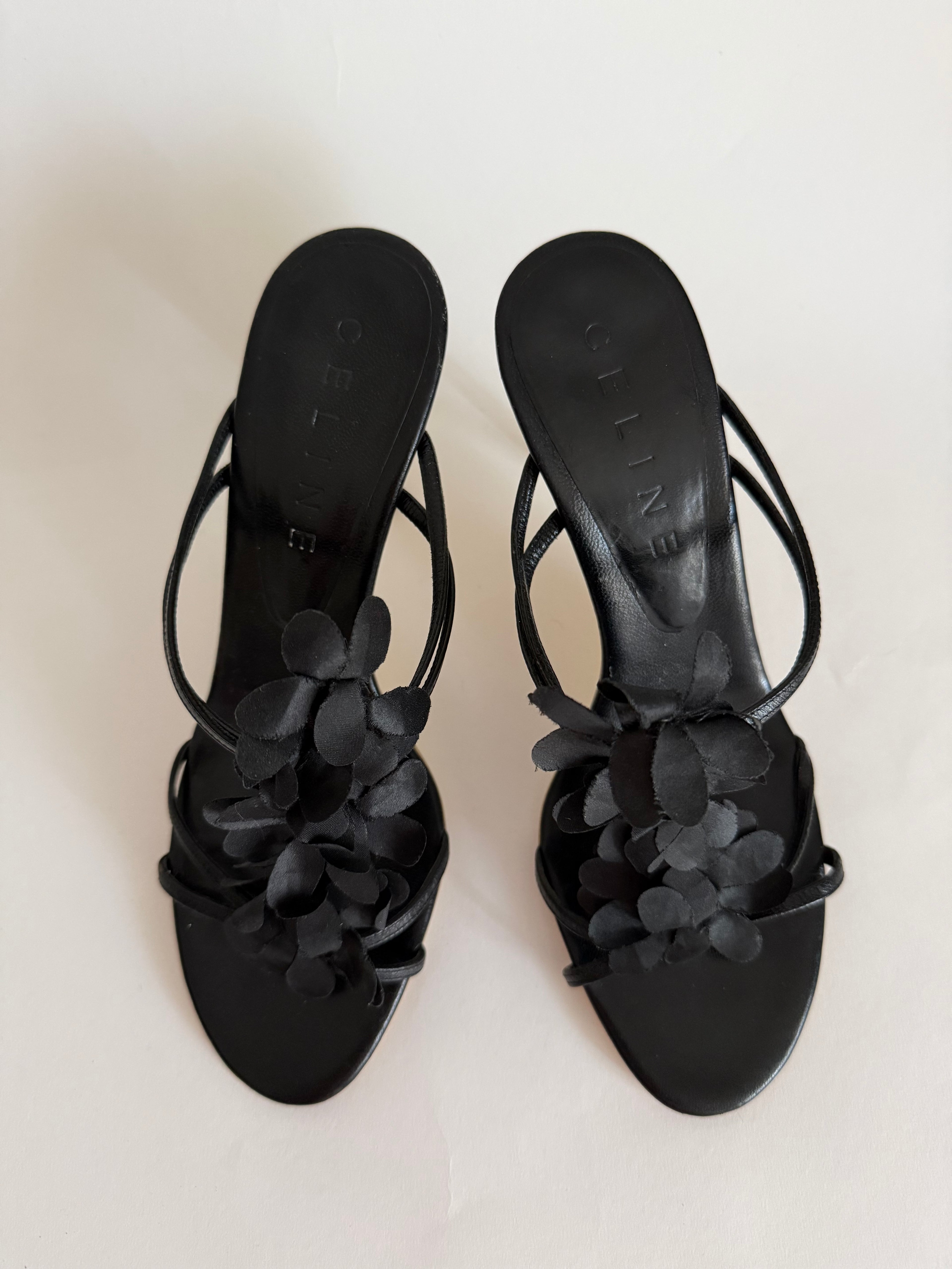 Celine black sandals 90s
