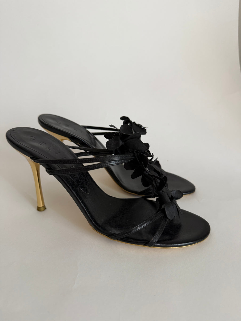 Celine black sandals 90s