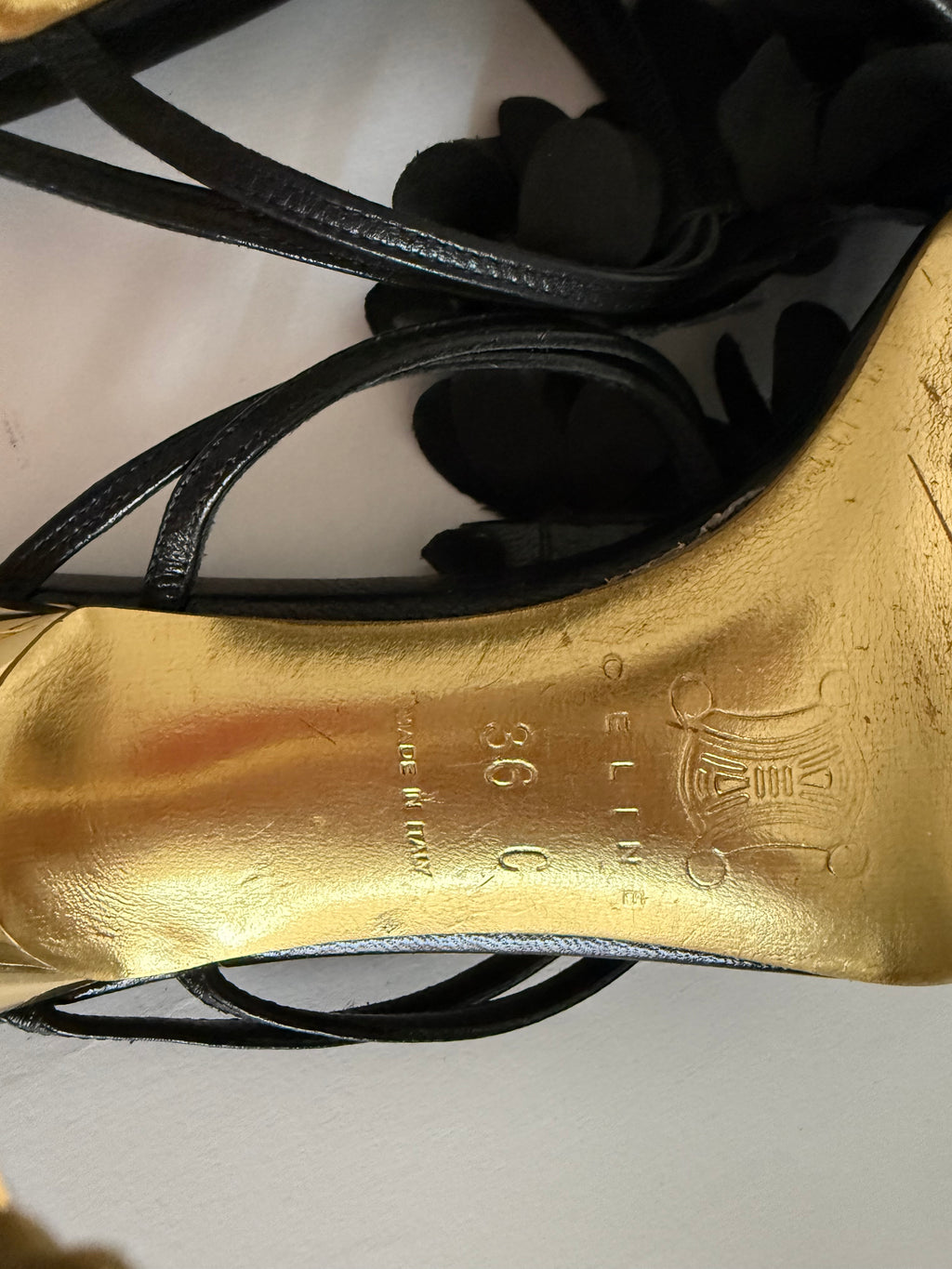 Celine black sandals 90s