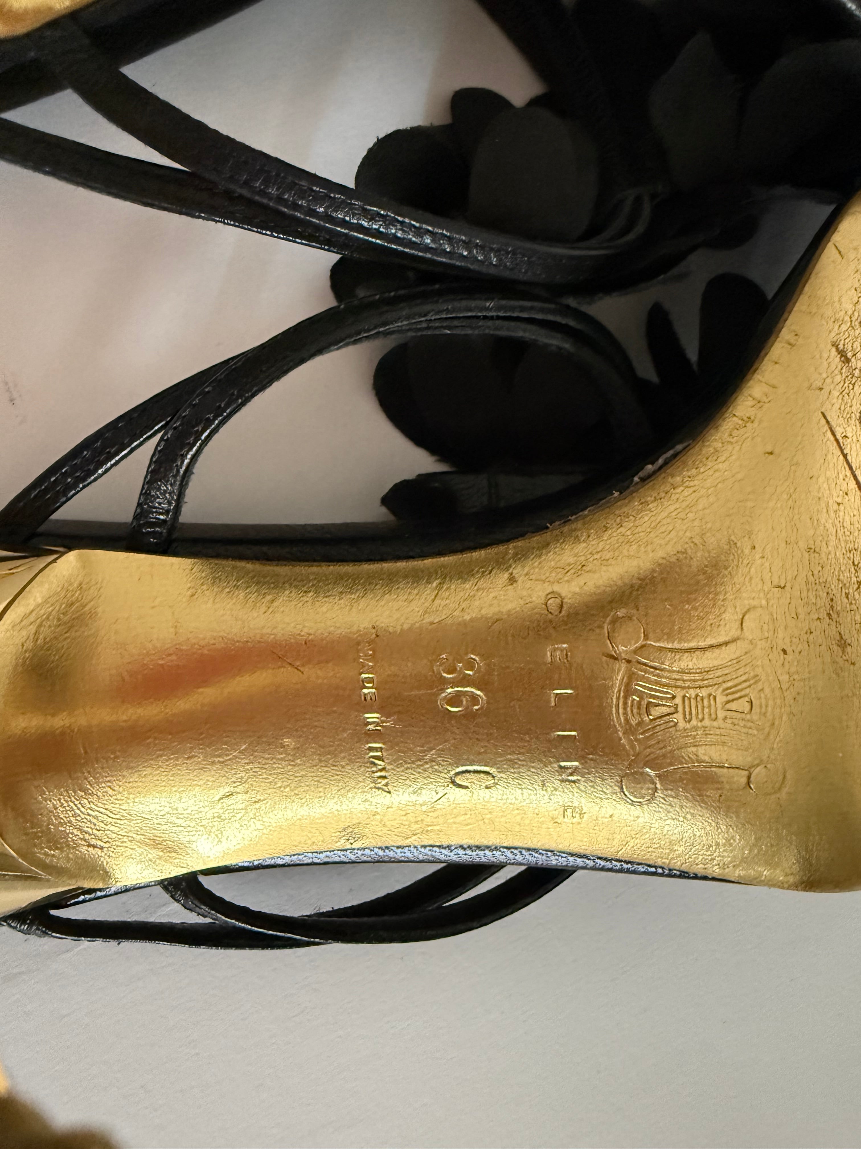 Celine black sandals 90s
