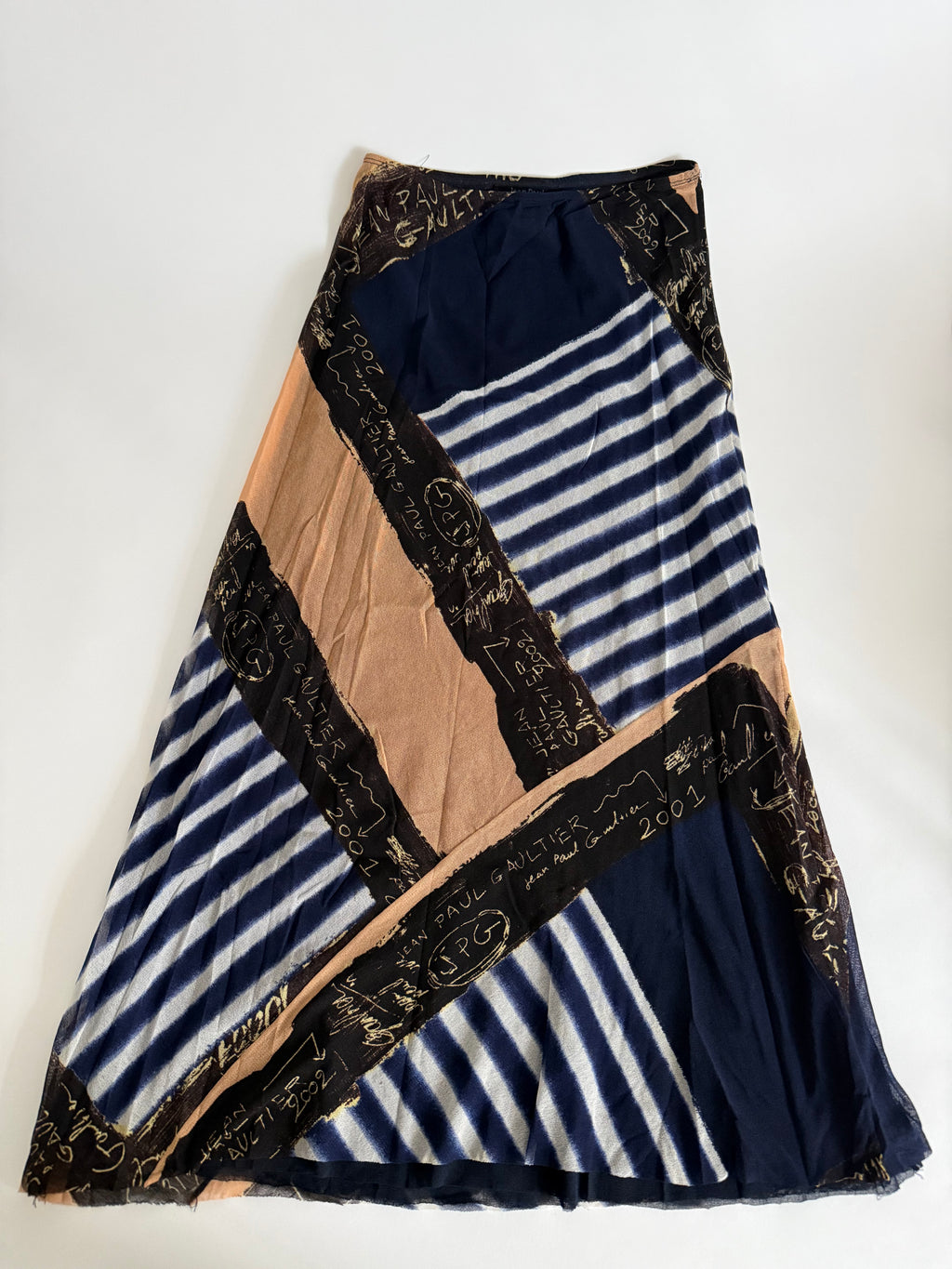 Jean Paul Gaultier SS 2001 long skirt graffiti