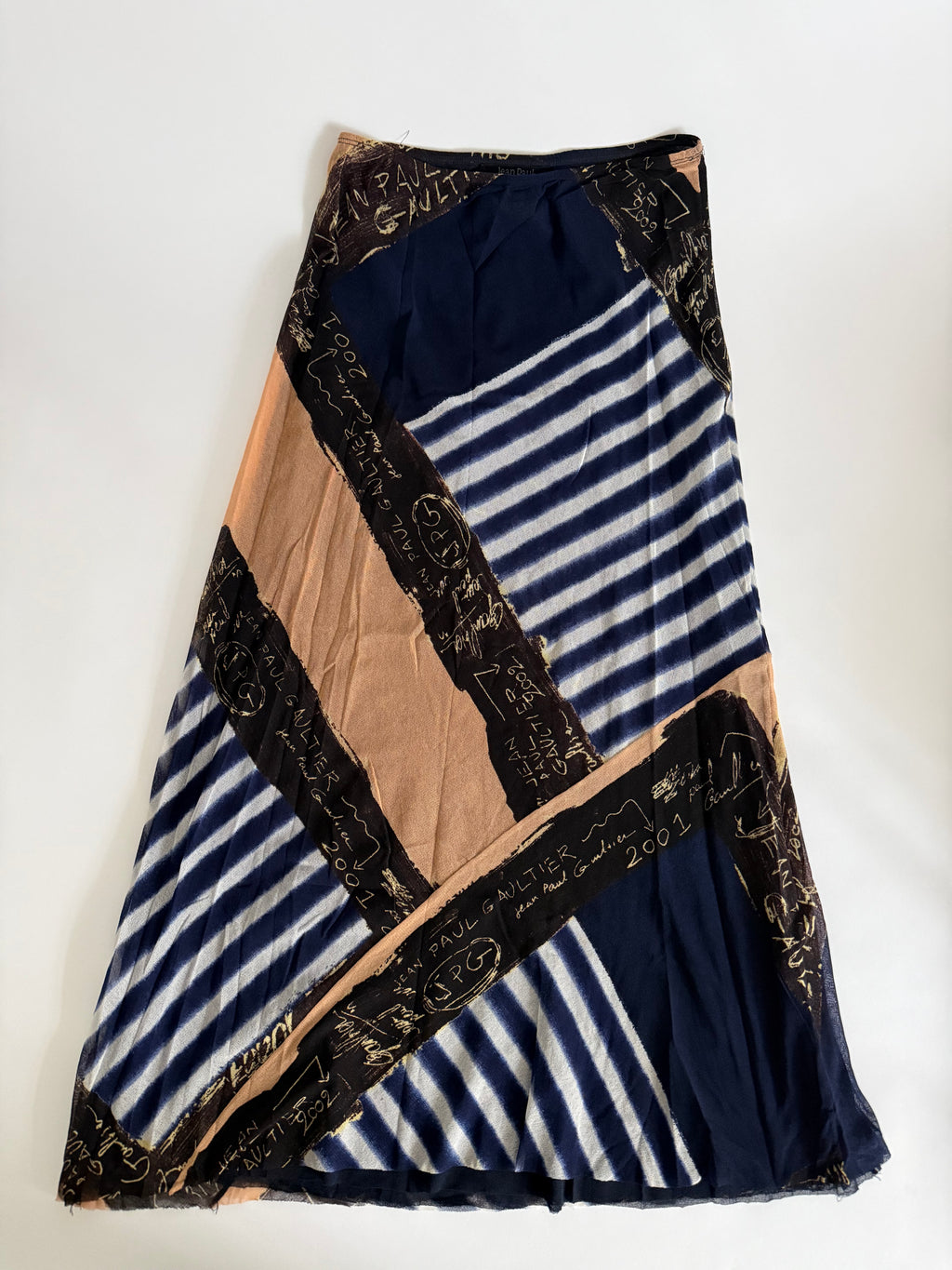 Jean Paul Gaultier SS 2001 long skirt graffiti