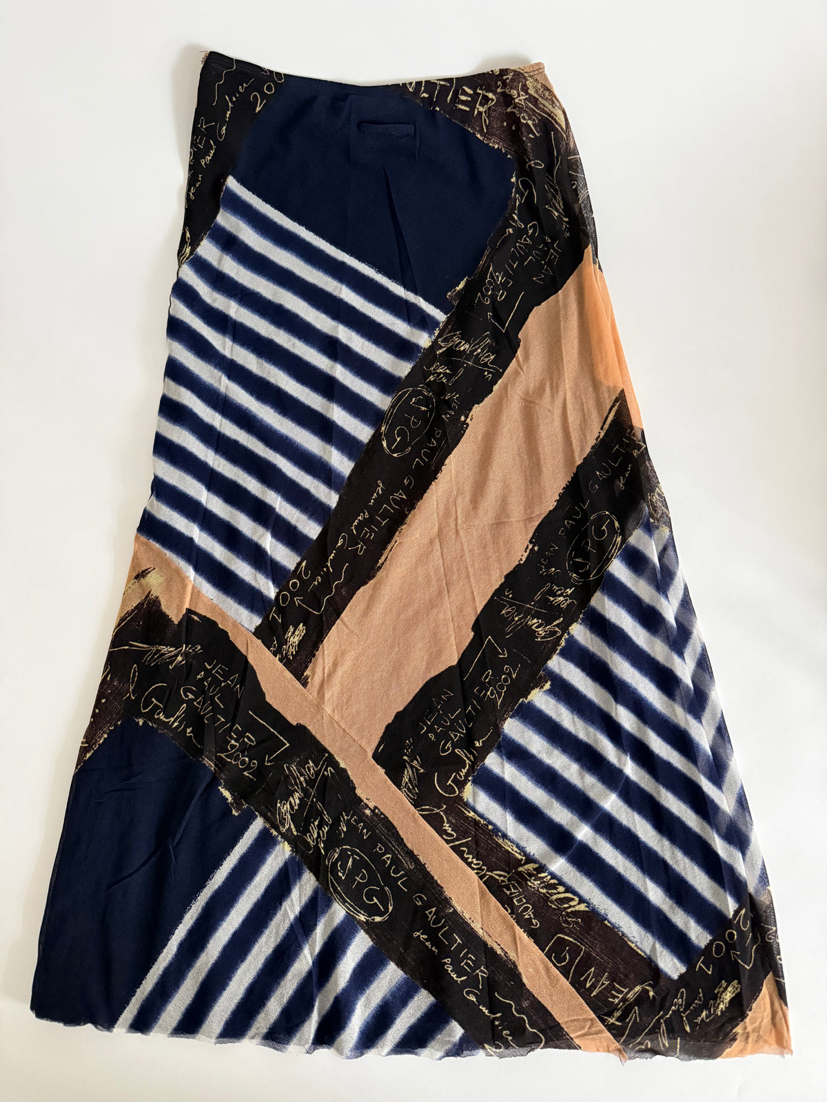Jean Paul Gaultier SS 2001 long skirt graffiti