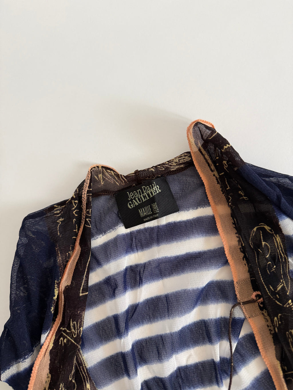 Jean Paul Gaultier top cardigan SS 2001 graffiti