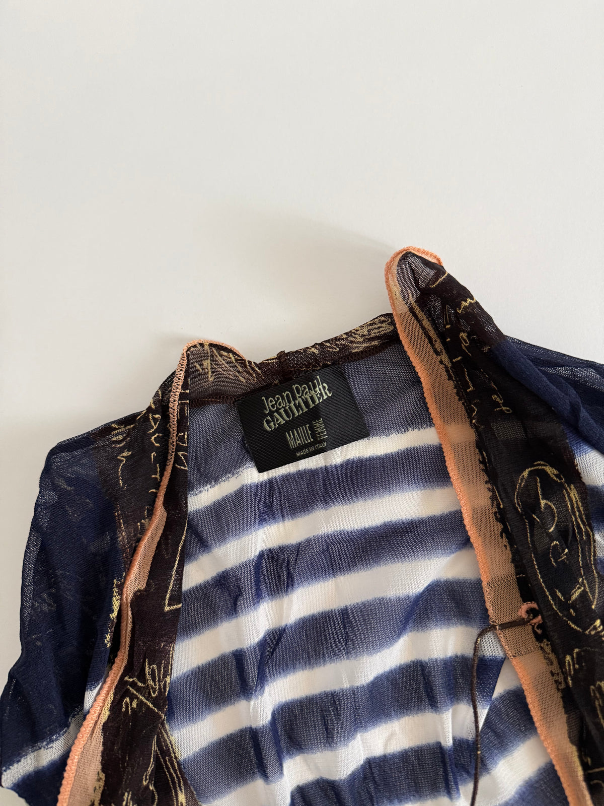 Jean Paul Gaultier top cardigan SS 2001 graffiti