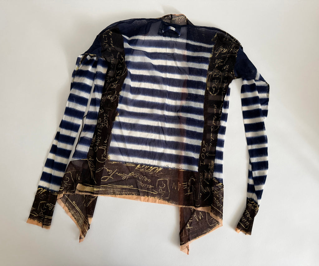 Jean Paul Gaultier top cardigan SS 2001 graffiti