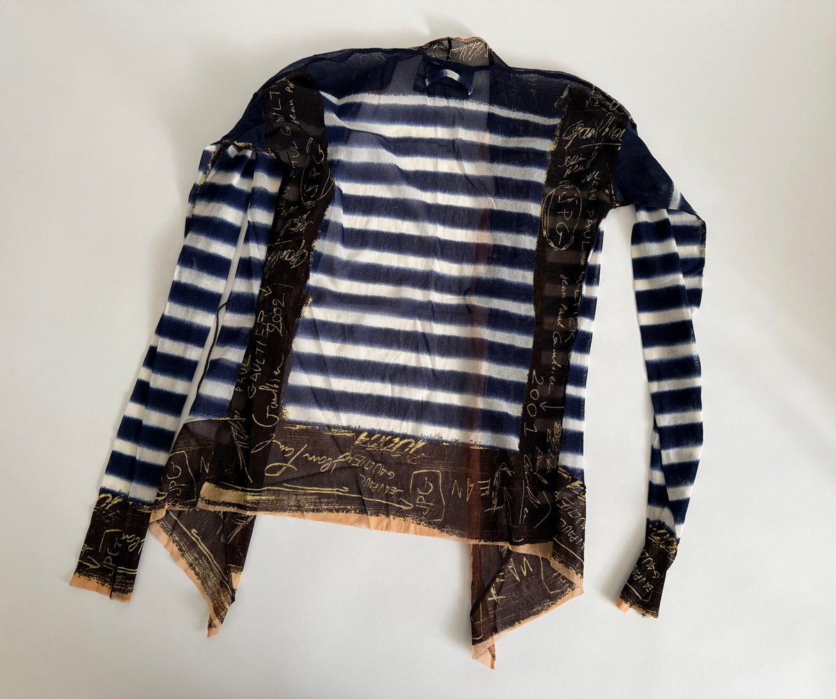 Jean Paul Gaultier top cardigan SS 2001 graffiti