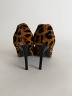 Collette vintage fur leopard heels