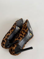 Collette vintage fur leopard heels