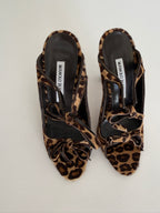 Manolo Blahnik leo heels cavallino