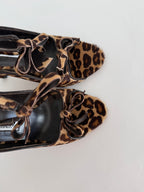 Manolo Blahnik leo heels cavallino