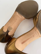 Manolo Blahnik bronze heels