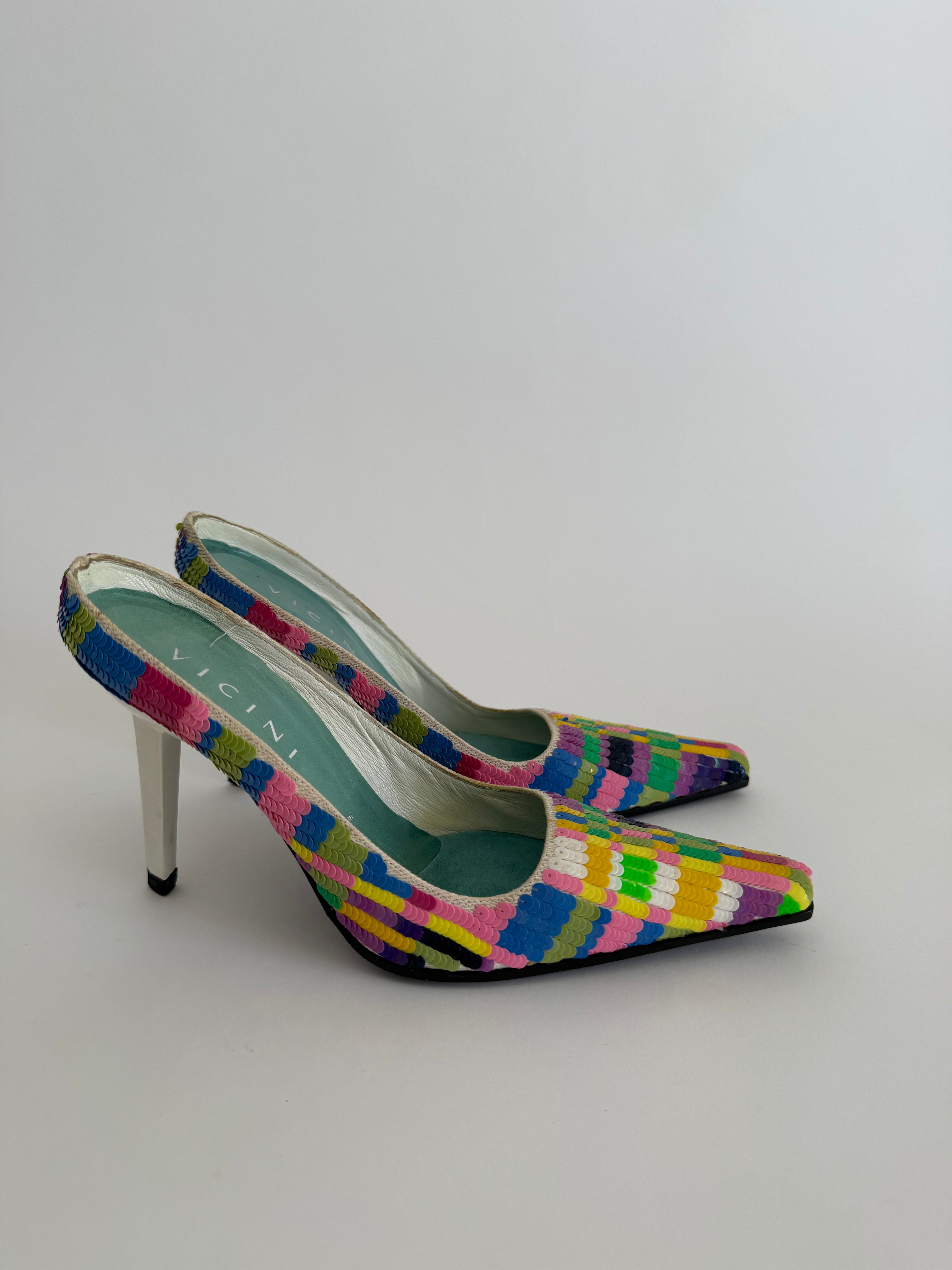 Vintage sequins 90s mules