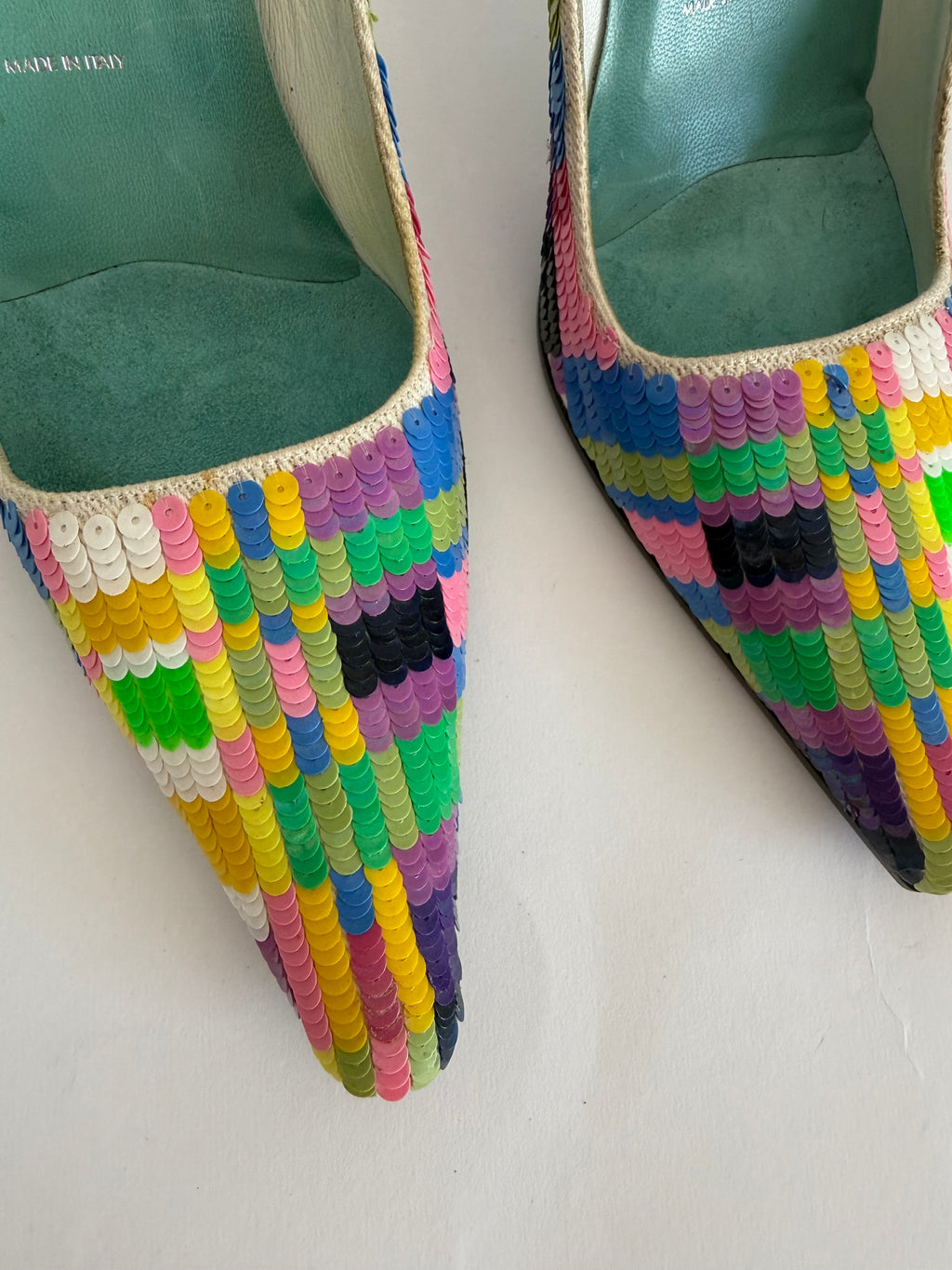 Vintage sequins 90s mules