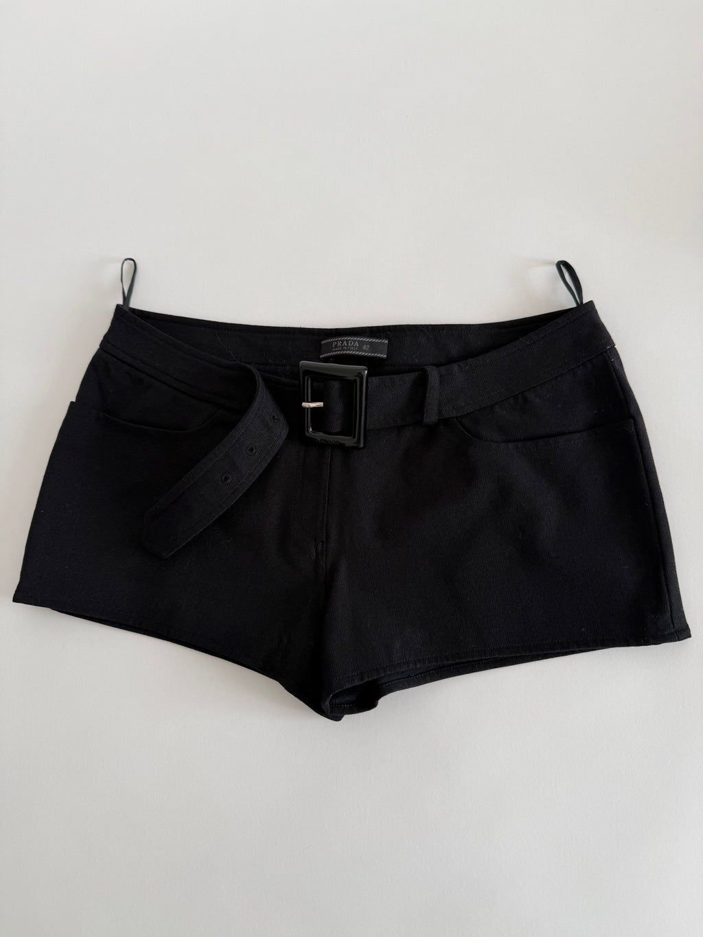 Prada early 2000s hot pants black shorts