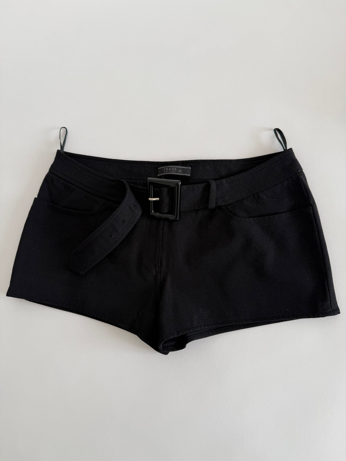 Prada early 2000s hot pants black shorts