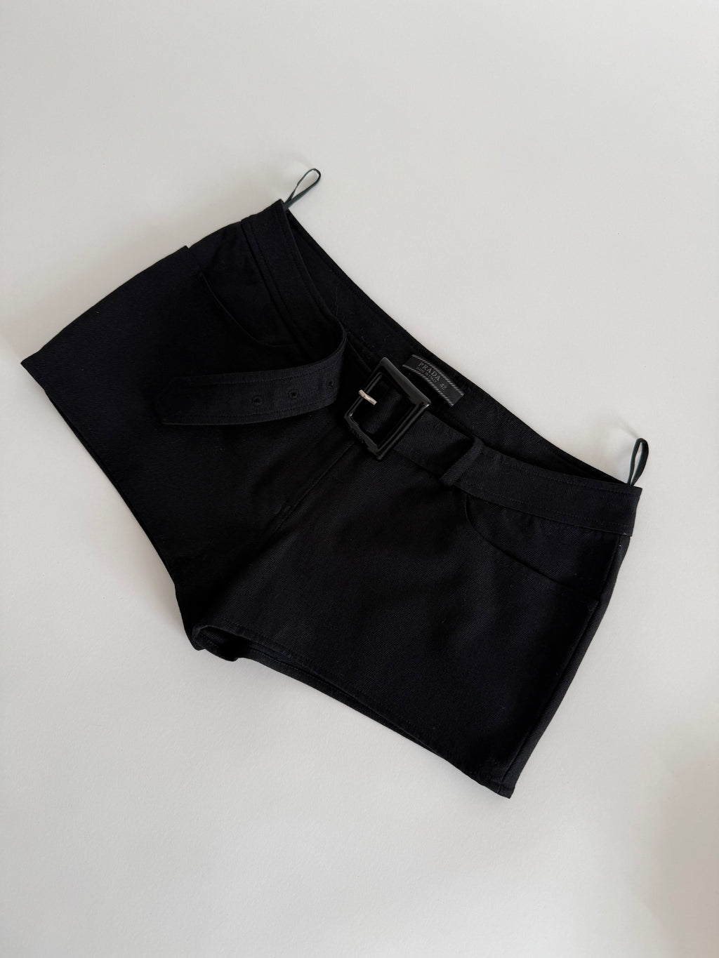 Prada early 2000s hot pants black shorts