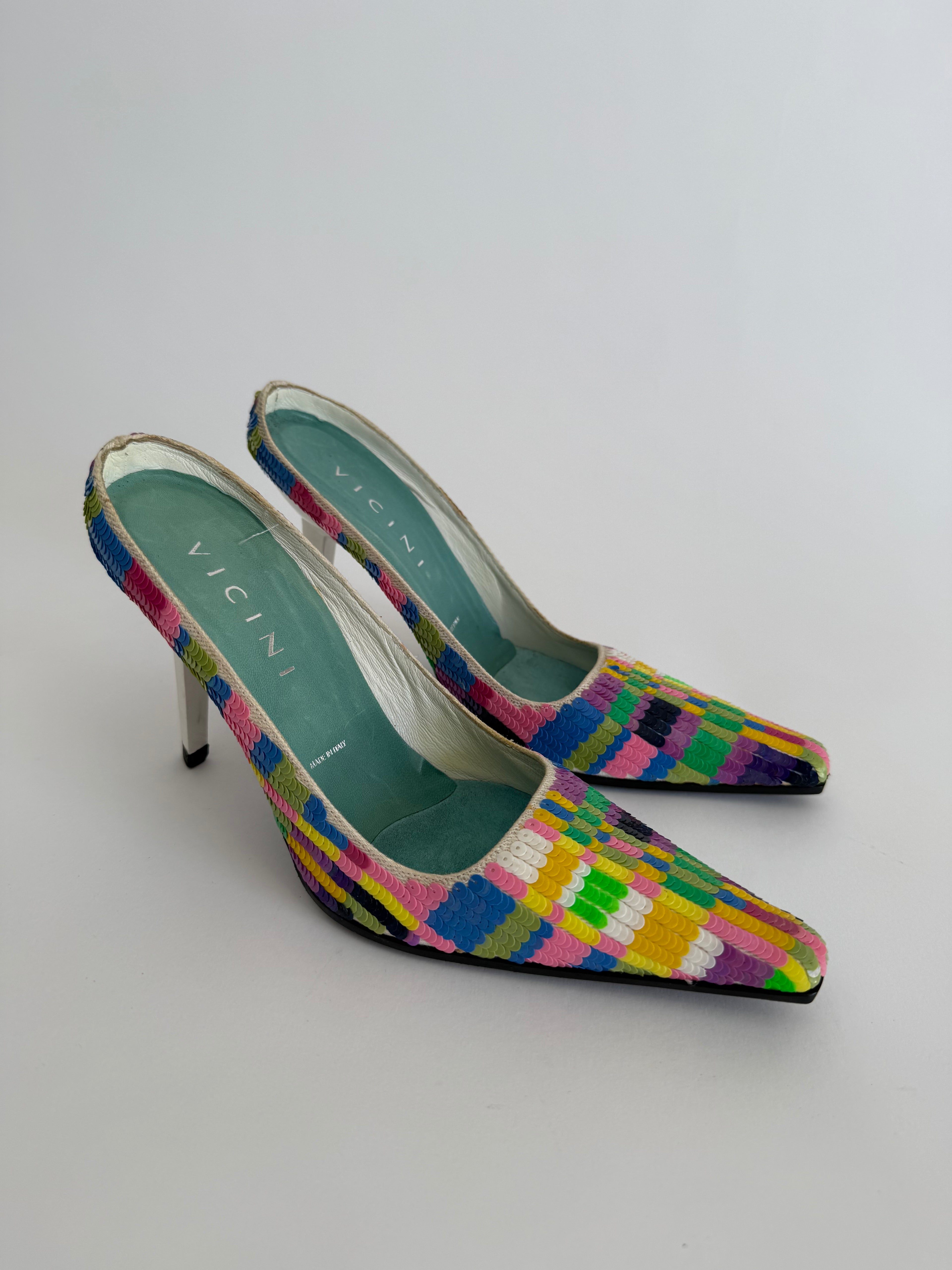 Vintage sequins 90s mules