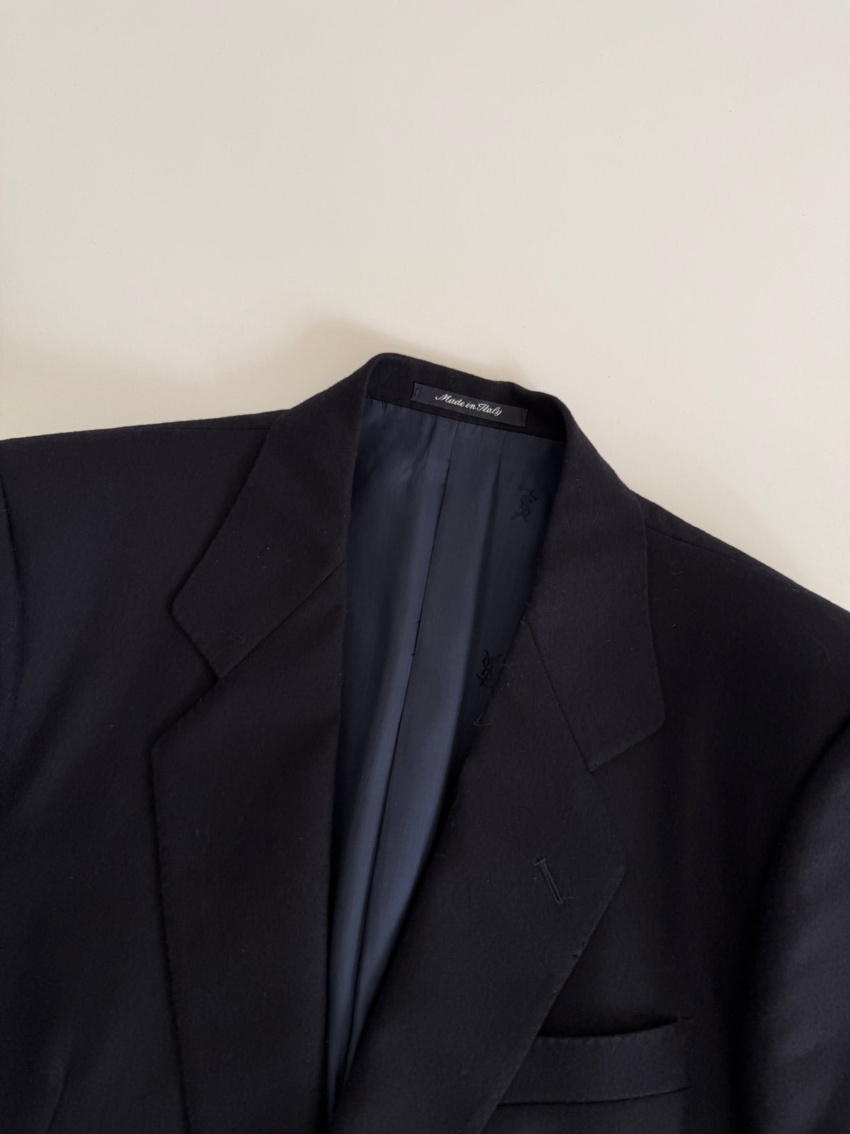 Yves Saint Laurent wool blue blazer men jacket 90s