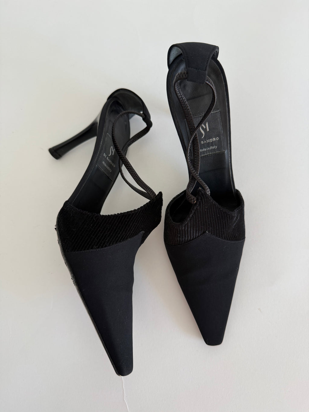 Vintage velvet tela heels