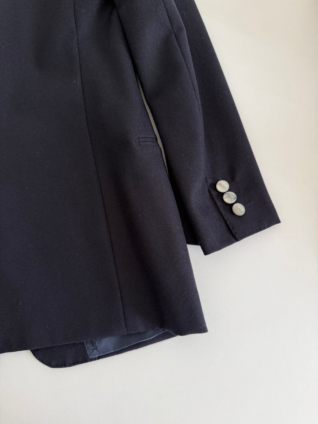 Yves Saint Laurent wool blue blazer men jacket 90s