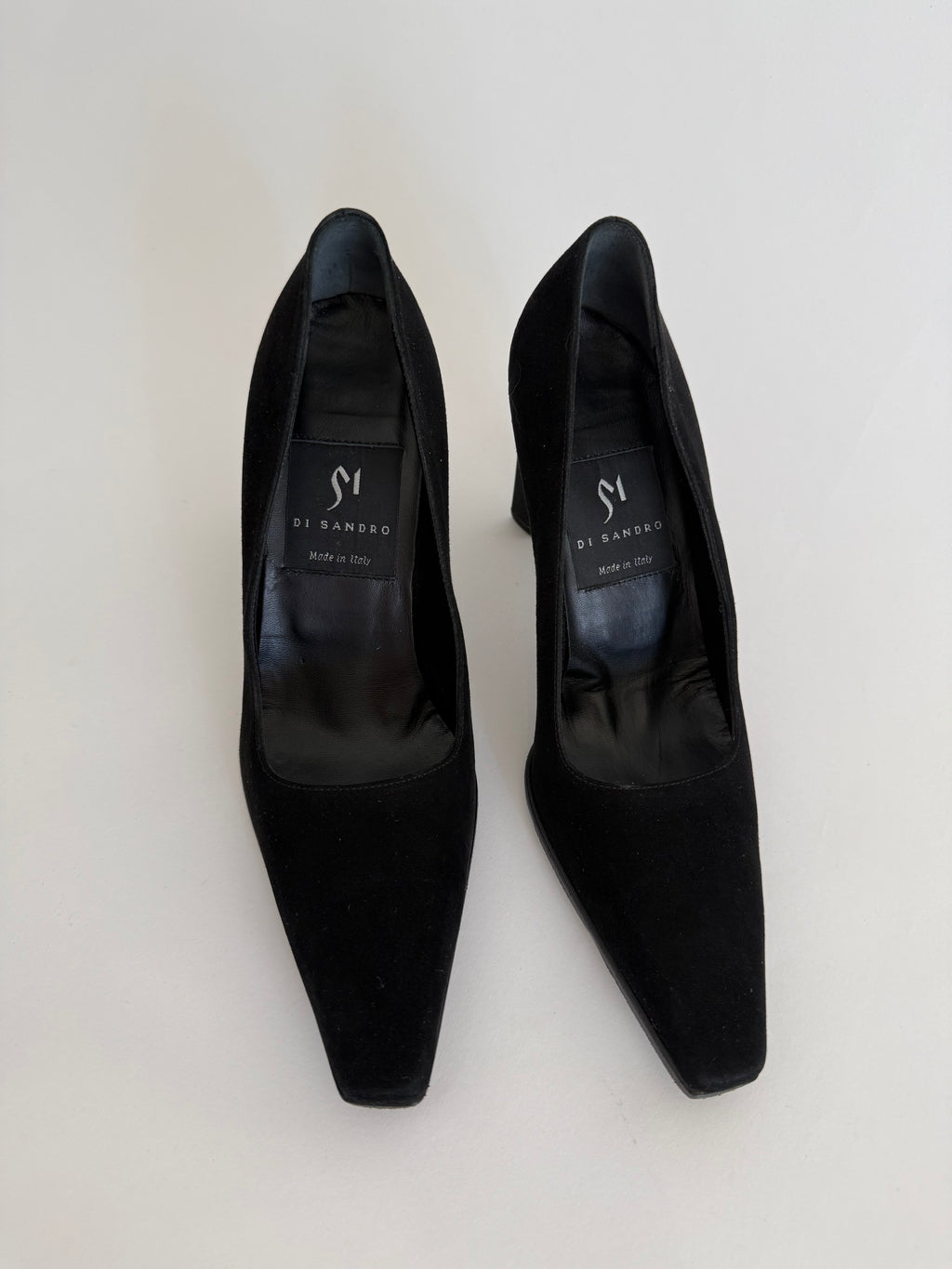 Vintage suede black heels