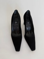 Vintage suede black heels