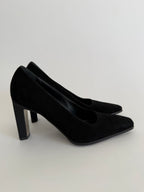 Vintage suede black heels