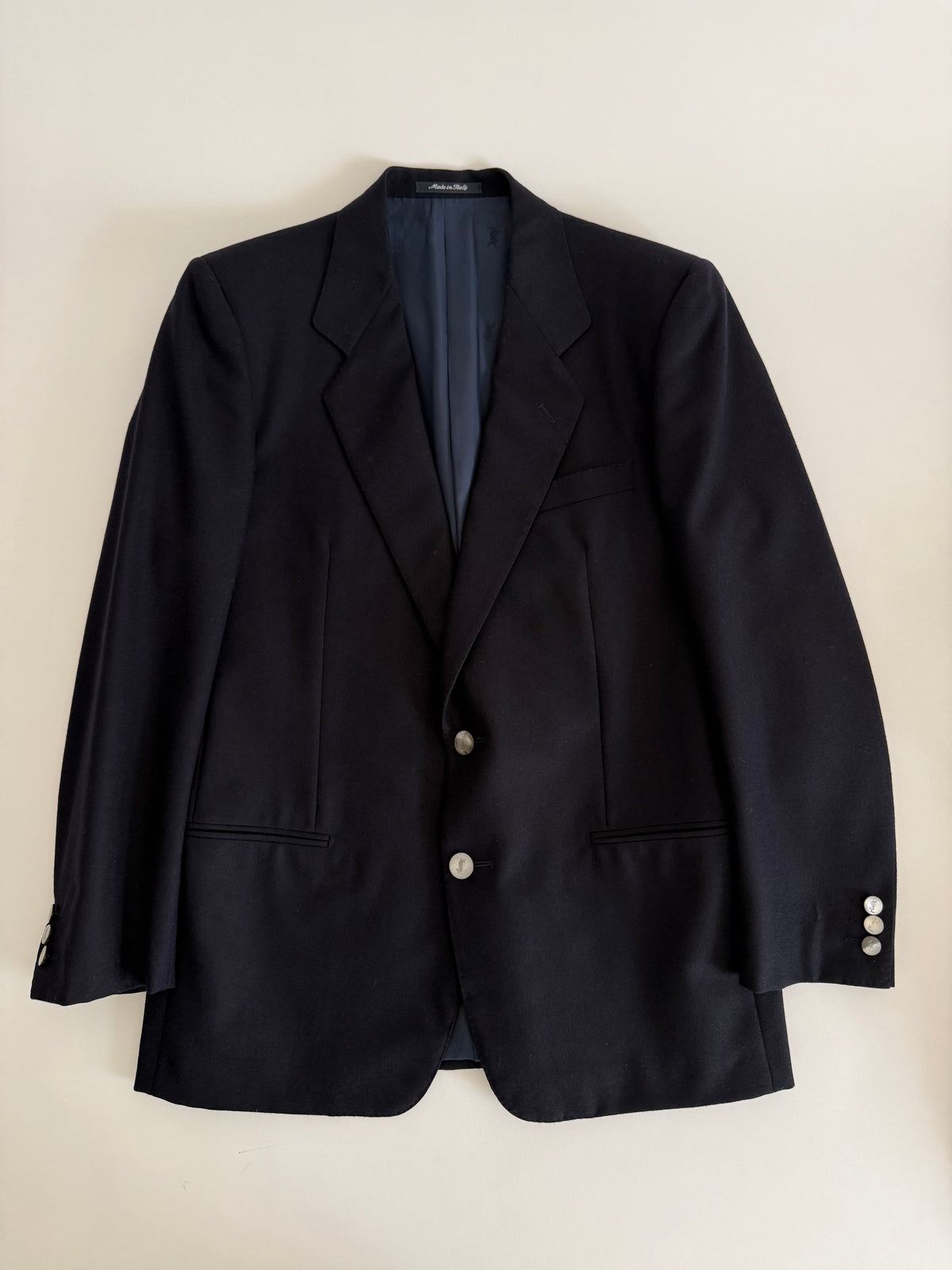 Yves Saint Laurent wool blue blazer men jacket 90s