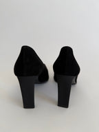 Vintage suede black heels