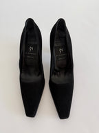 Vintage suede black heels