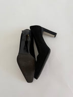 Vintage suede black heels