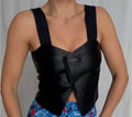 Emporio Armani SS 2017 leather denim top
