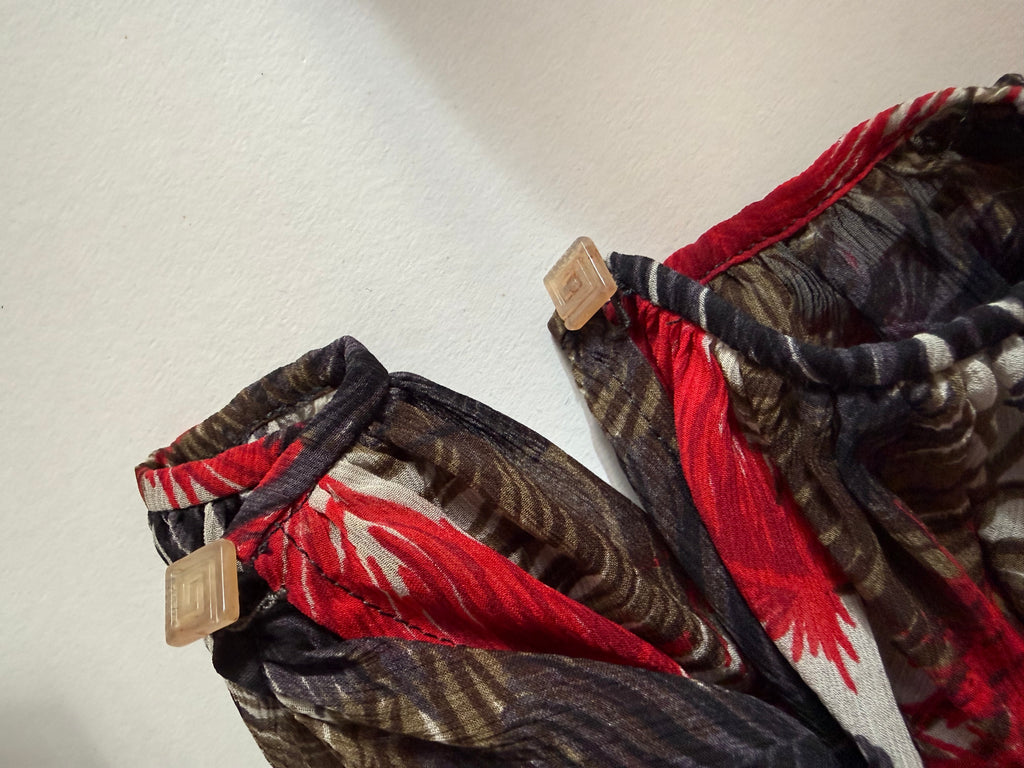 Gianni Versace FW 2001 silk feathers shirt