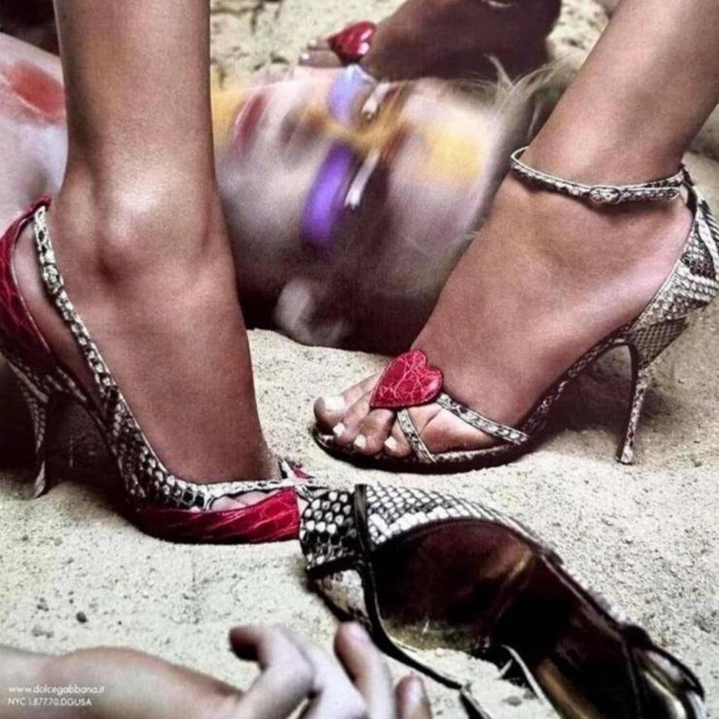Dolce & Gabbana S/S 2005 heart python sandals