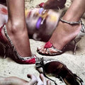 Dolce & Gabbana S/S 2005 heart python sandals