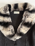 Blumarine FW 2003 cardigan wool fur collar